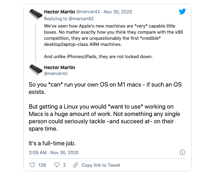 M1 MacBook可以运行Linux了,Linux之父宣布Linux 5.13公测开始