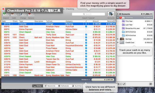 Checkbook Pro CheckBook Pro 2.7.18 个人理财工具 - Mac软件