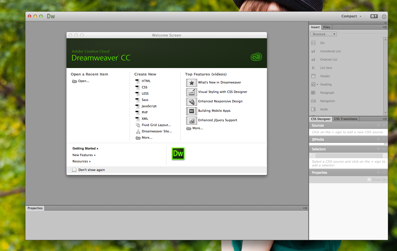 dreamweaver cc